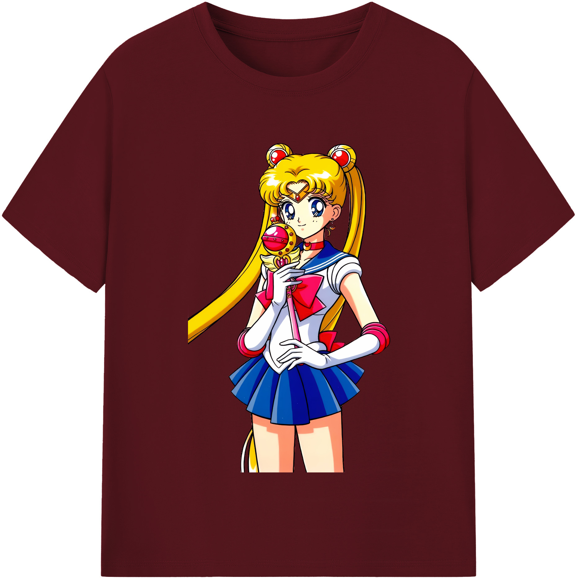 （画像用） 美少女戦士セーラームーン 月野 うさぎ つきの うさぎ Sailor Moon Tsukino Usagi 綿100％半袖Tシャツ（フロントプリント）